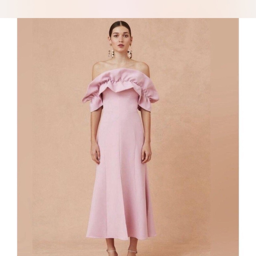 KEEPSAKE the Label Blush Off-Shoulder Maxi Dress large us size 8 new